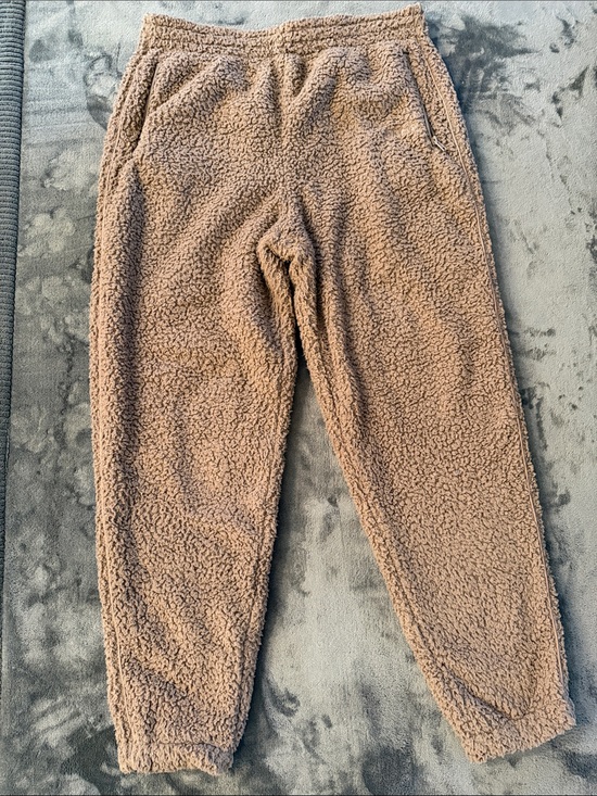 Skims Pants - SKIMS Wide Leg Sherpa Joggers in Brown